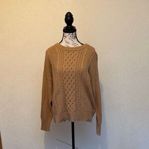 GAP Tan Cable Knit Sweater